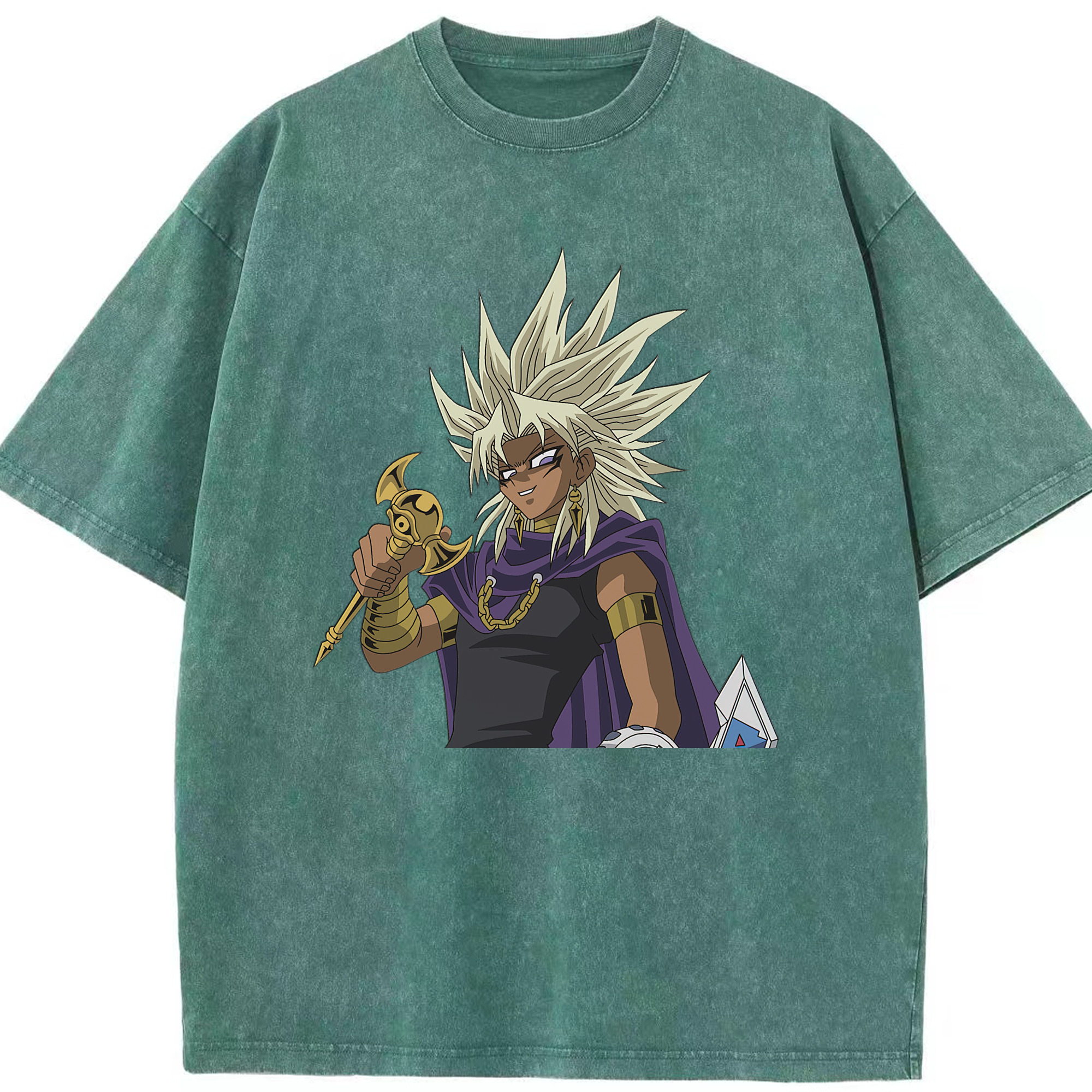 （画像用） 遊☆戯☆王 Yu-Gi-Oh! 綿100% ヴィンテージ風 半袖Tシャツ（フロントプリント）